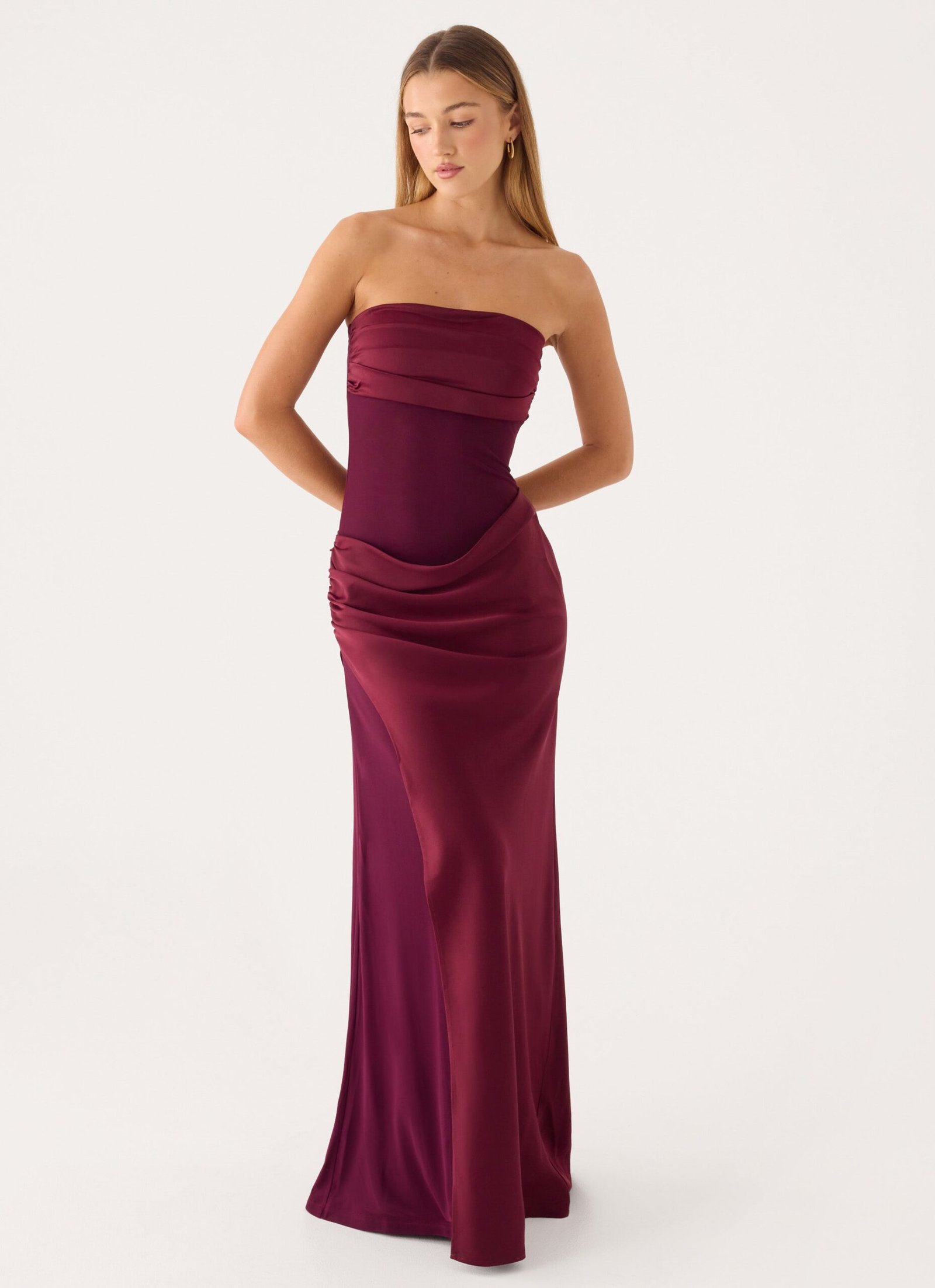 Charmaine Maxi Dress - Deep Maroon - Image 4