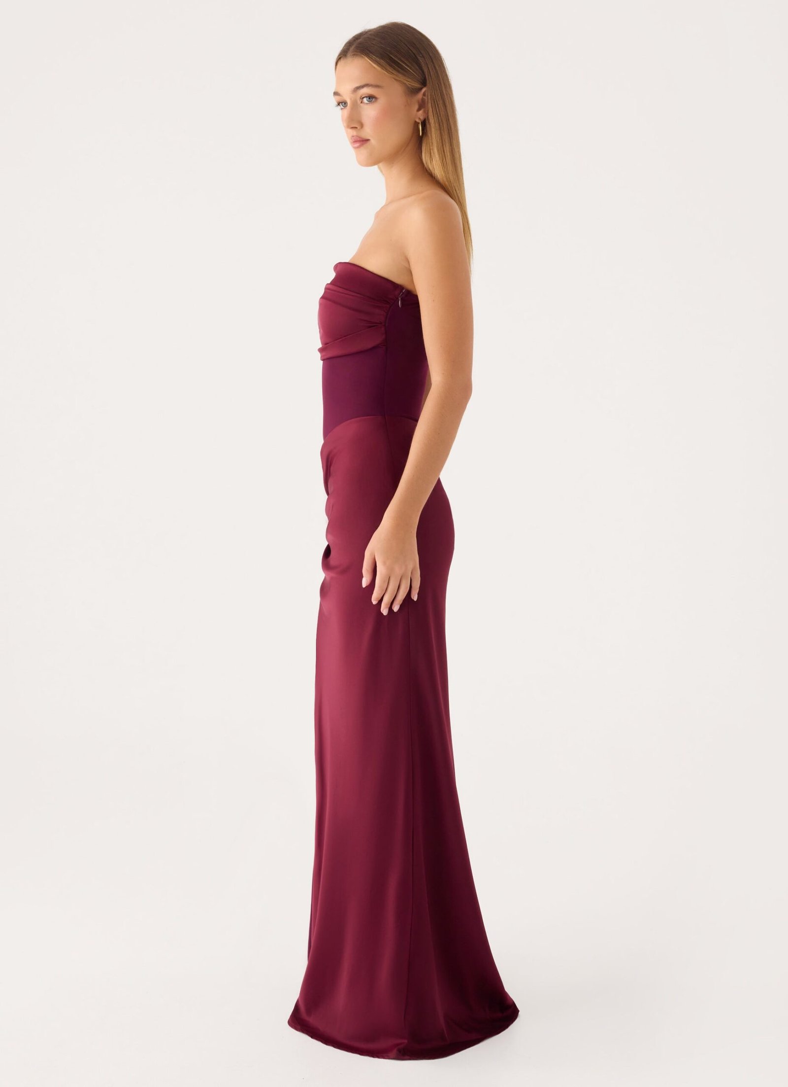 Charmaine Maxi Dress - Deep Maroon - Image 2