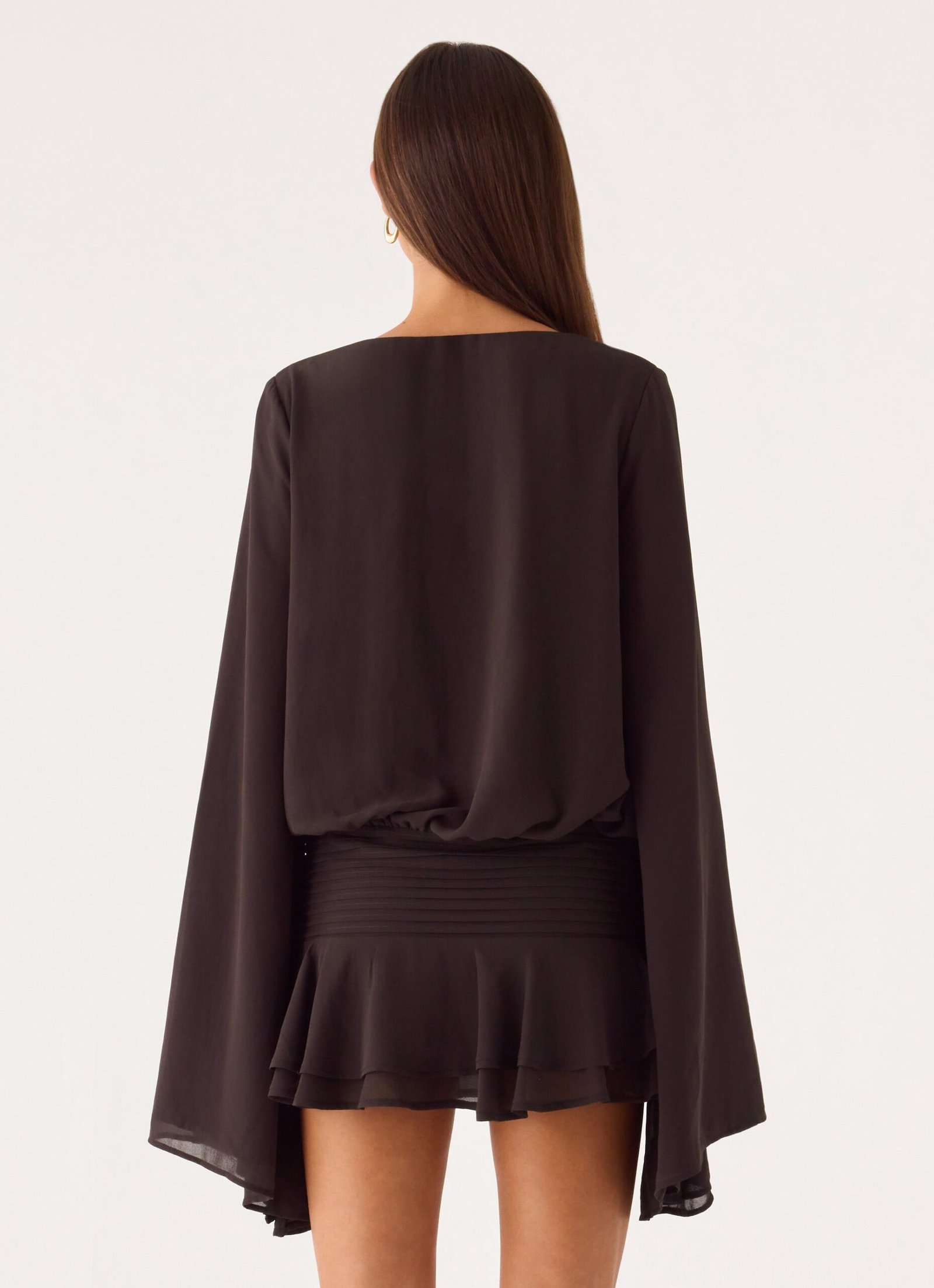 Elisana Mini Dress - Chocolate - Image 5