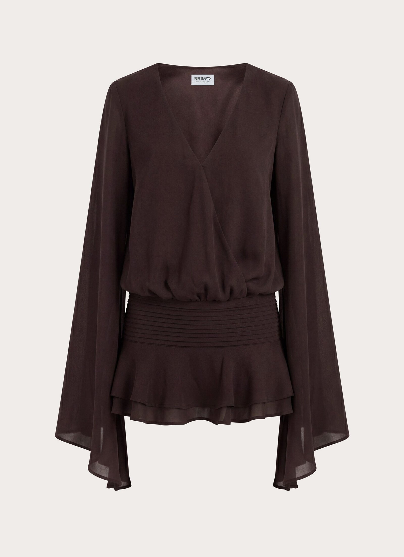 Elisana Mini Dress - Chocolate - Image 10