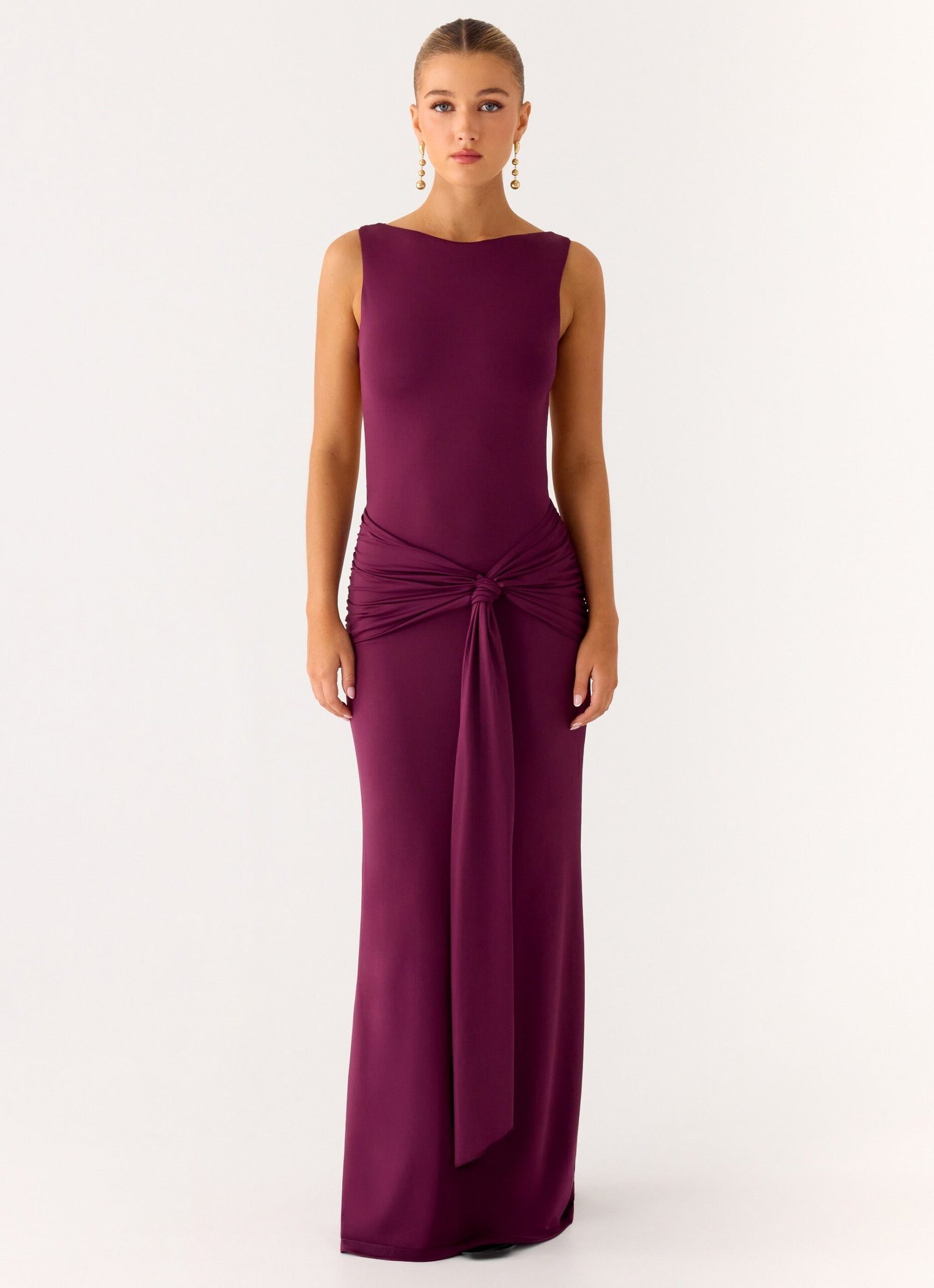Fault Line Maxi Dress - Plum - Image 2