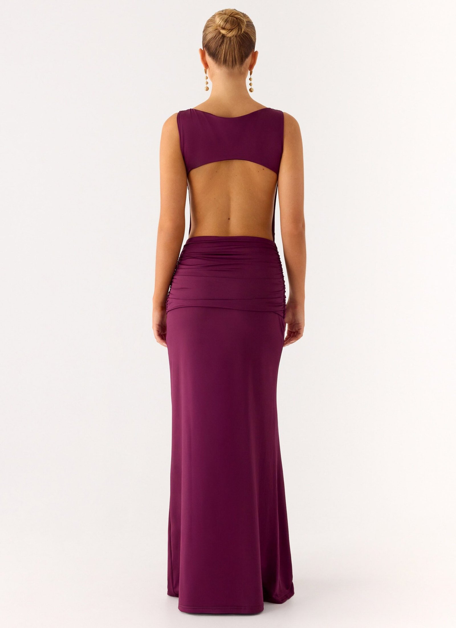Fault Line Maxi Dress - Plum - Image 4