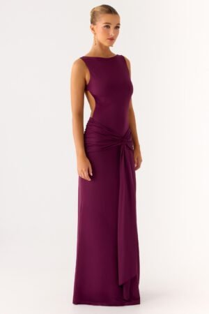 Fault Line Maxi Dress - Plum