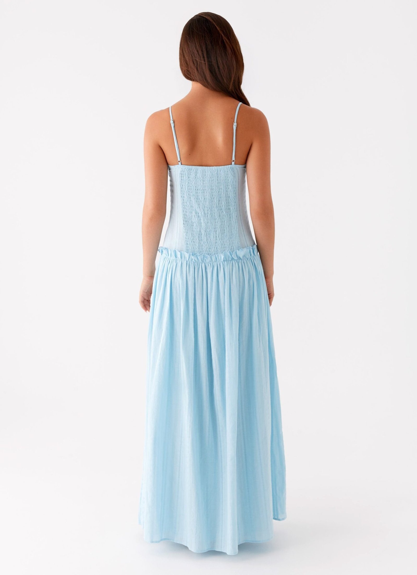Jacinda Drop Waist Maxi Dress - Blue - Image 4