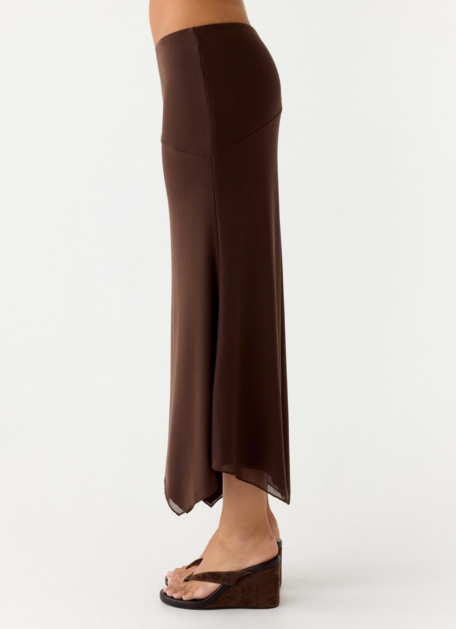 Kerrie Hanky Midi Skirt - Chocolate - Image 2