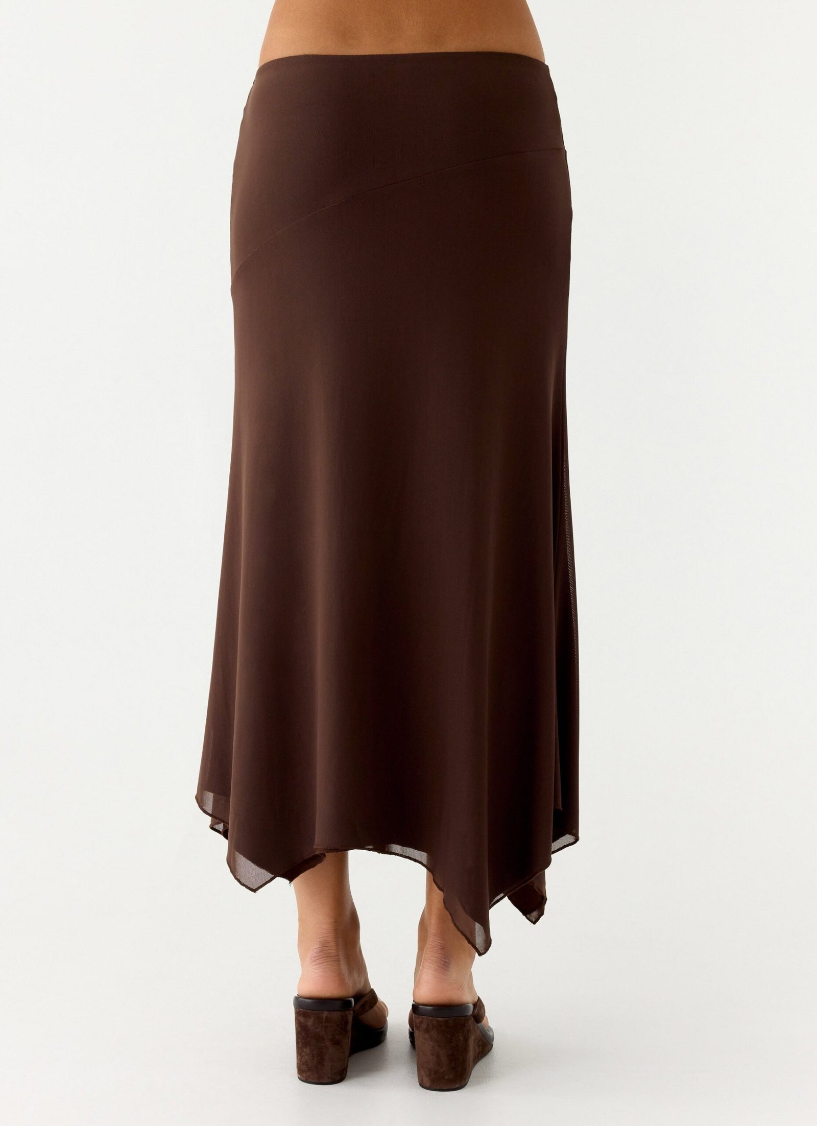 Kerrie Hanky Midi Skirt - Chocolate - Image 3