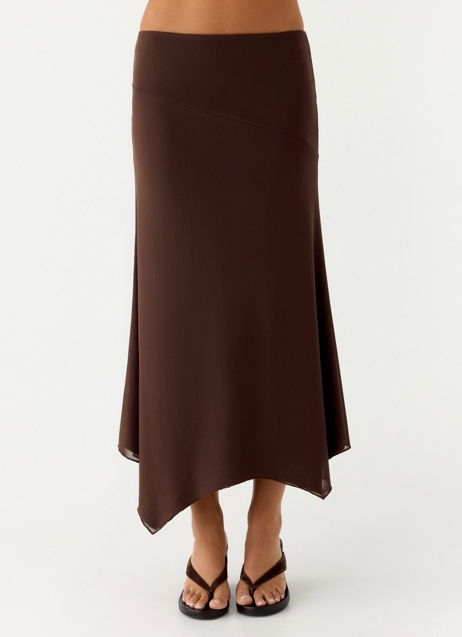 Kerrie Hanky Midi Skirt - Chocolate - Image 4