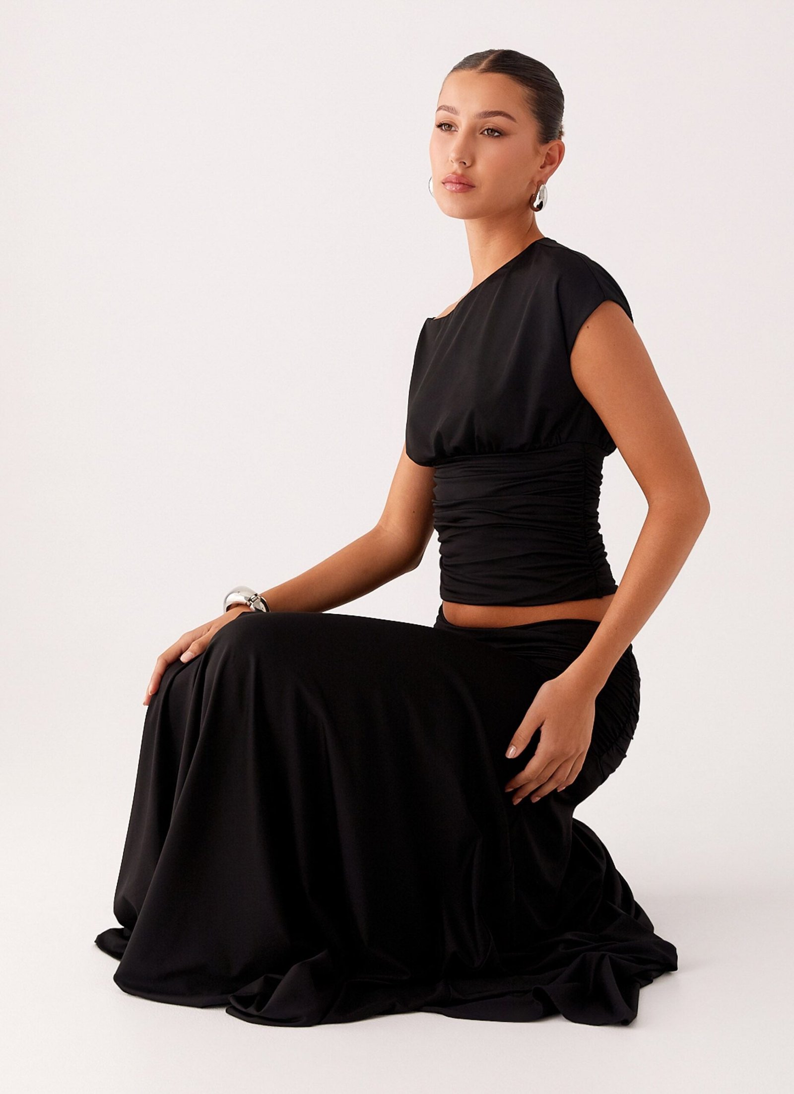 Liana Asymmetrical Top - Black - Image 6