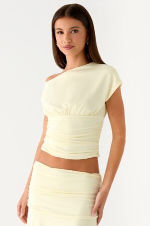 Liana Asymmetrical Top - Yellow
