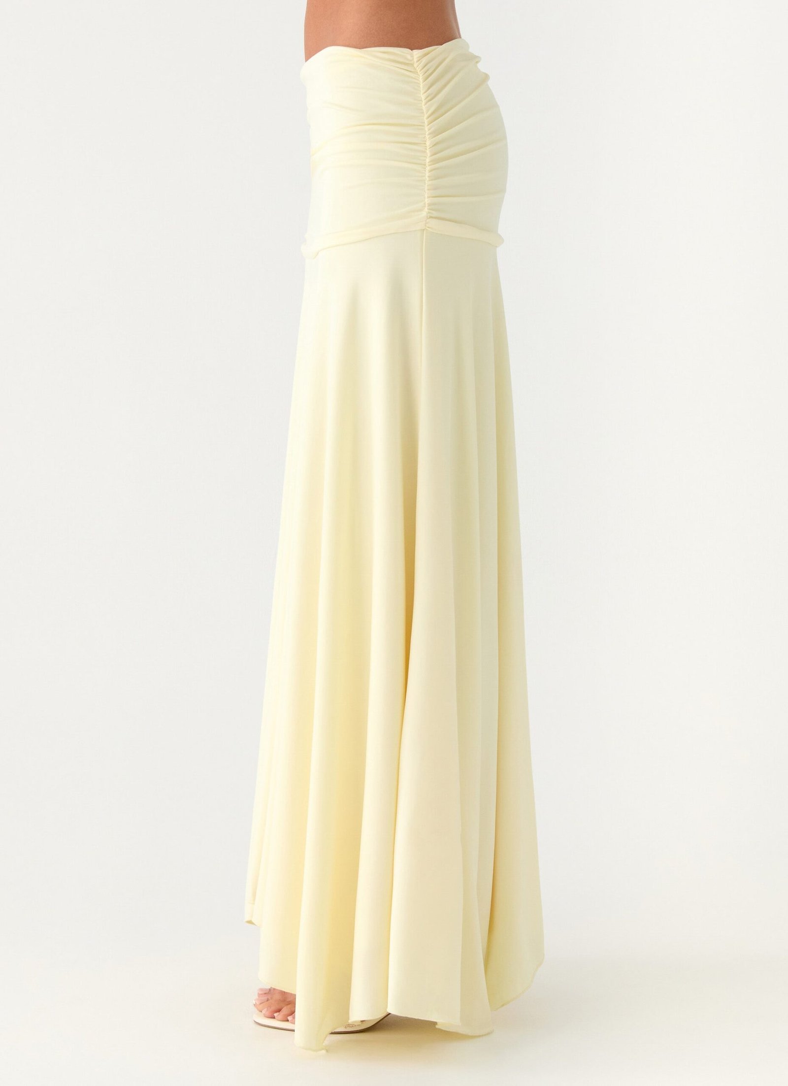 Liana Ruched Maxi Skirt - Yellow - Image 4