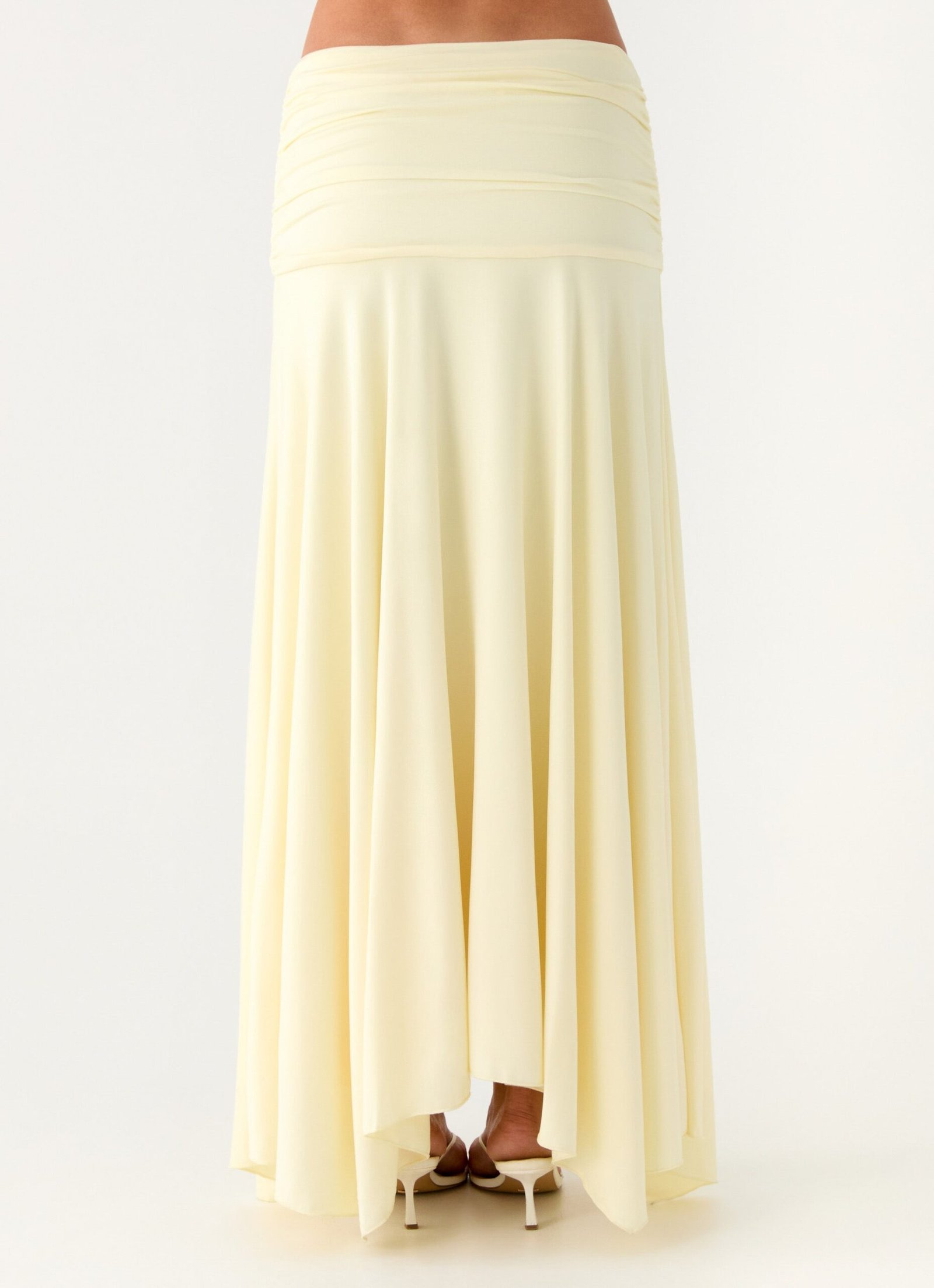 Liana Ruched Maxi Skirt - Yellow - Image 3