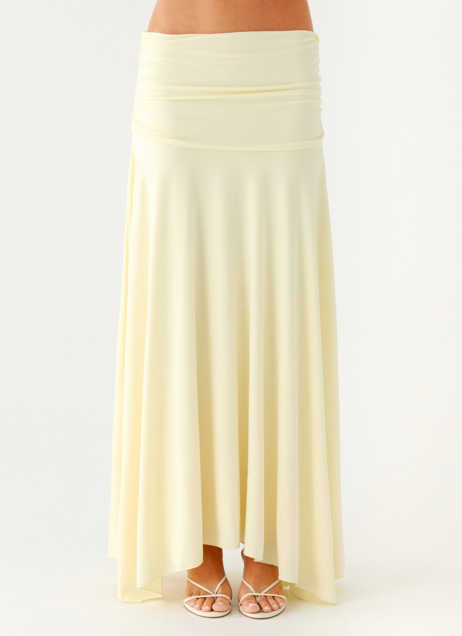 Liana Ruched Maxi Skirt - Yellow - Image 2