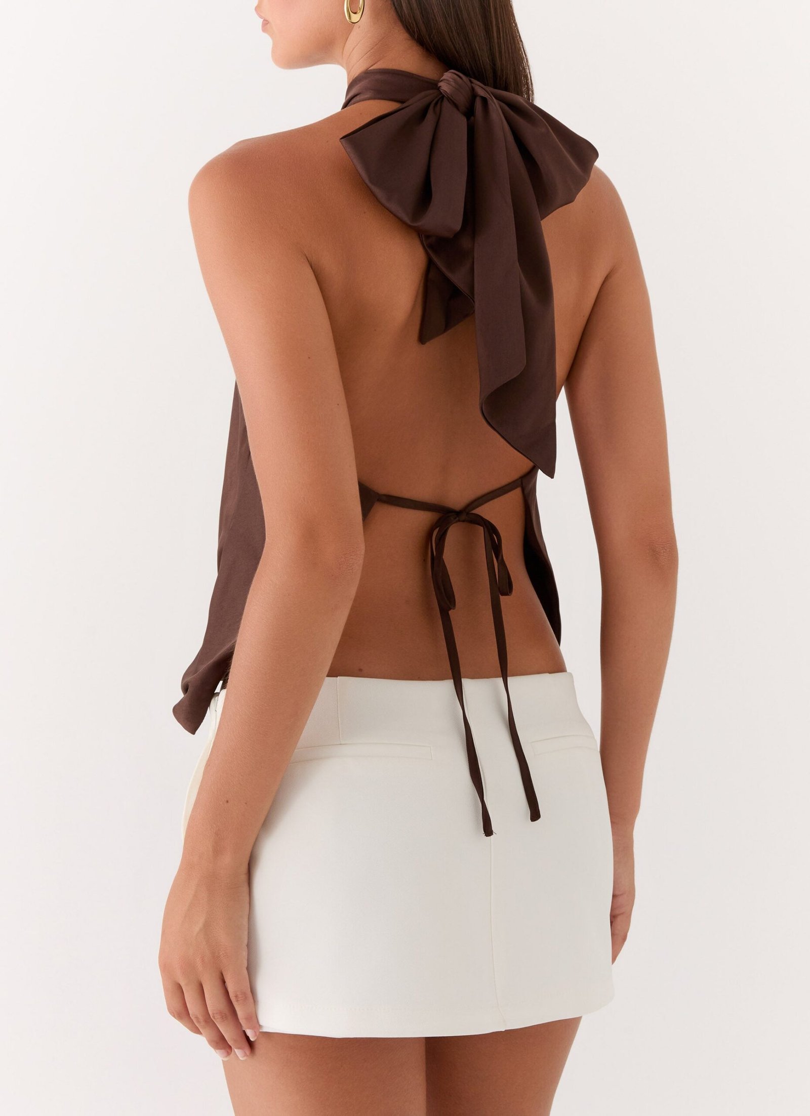 Maddox Scarf Top - Chocolate - Image 5