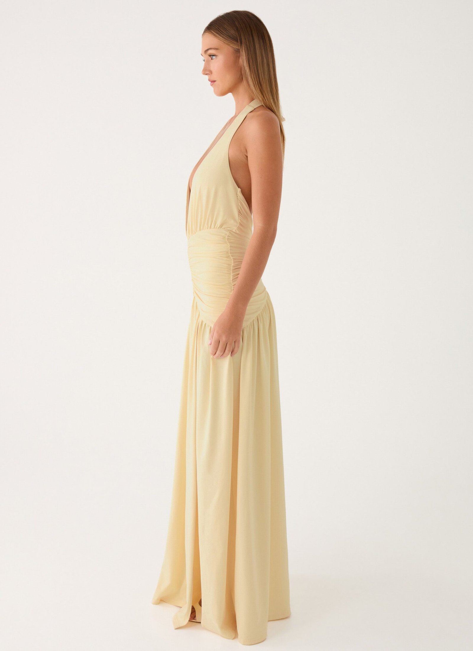 Makena Halter Maxi Dress - Yellow - Image 3