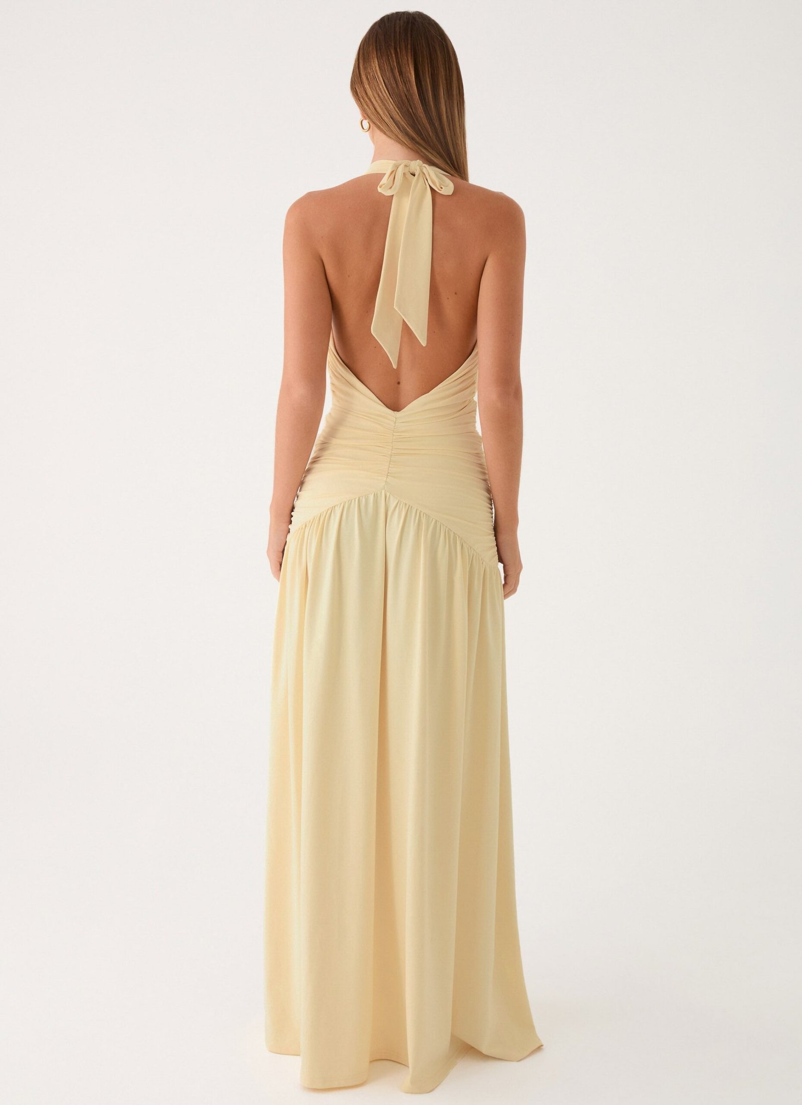 Makena Halter Maxi Dress - Yellow - Image 4