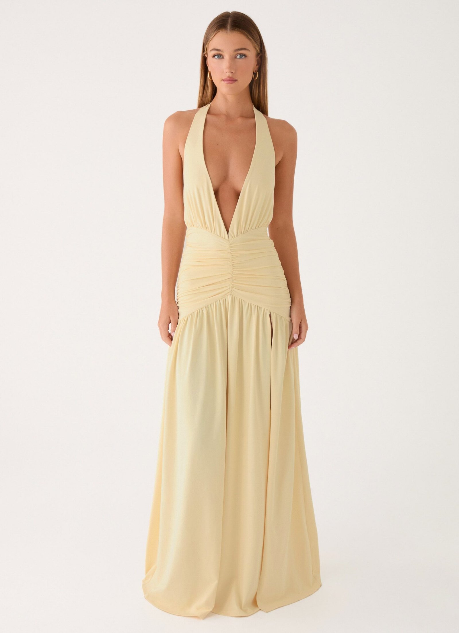 Makena Halter Maxi Dress - Yellow - Image 7
