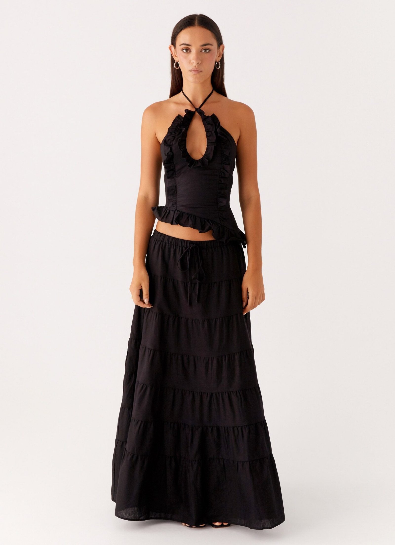 Mariella Linen Top - Black - Image 5
