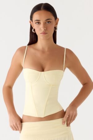 Tayana Corset Top - Yellow