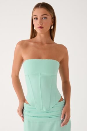 Tillie Corset Top - Aqua
