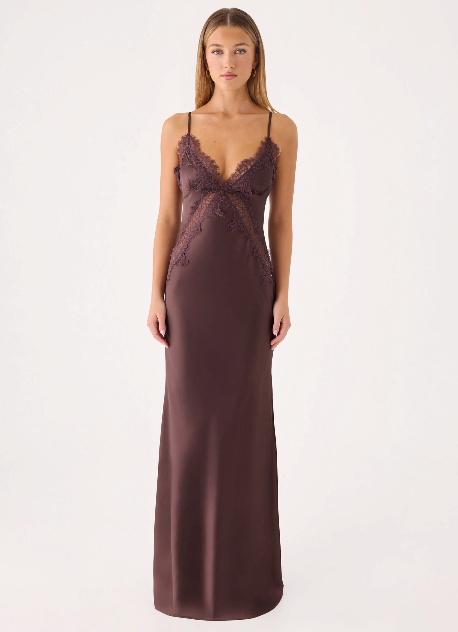 Winona Night Slip Dress - Chocolate - Image 4