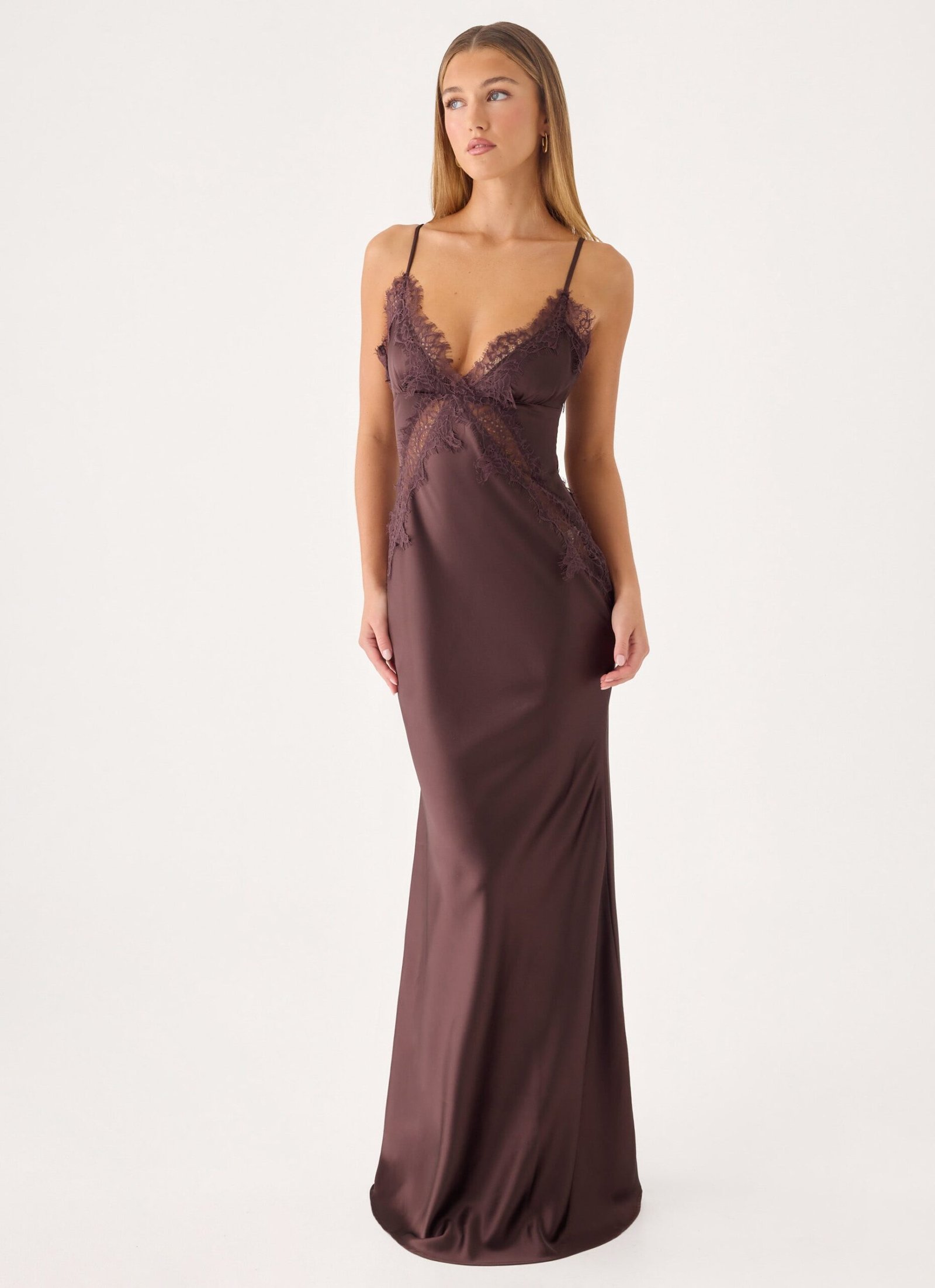 Winona Night Slip Dress - Chocolate - Image 8
