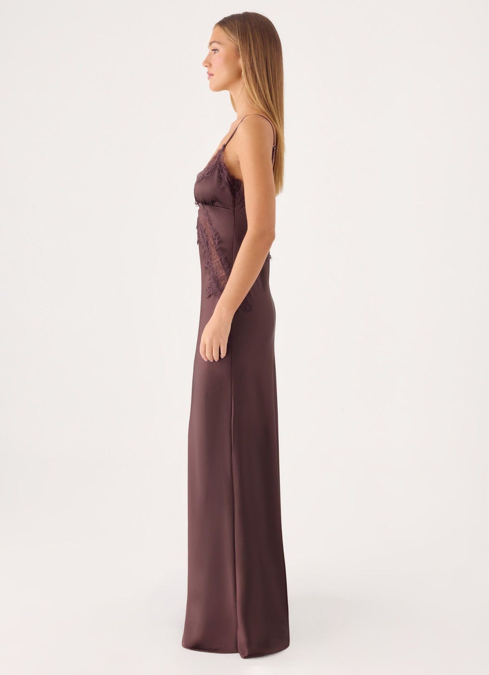Winona Night Slip Dress - Chocolate - Image 6