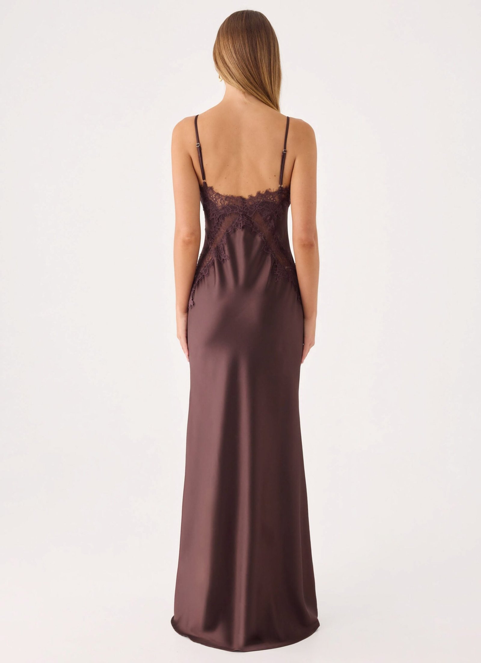 Winona Night Slip Dress - Chocolate - Image 5